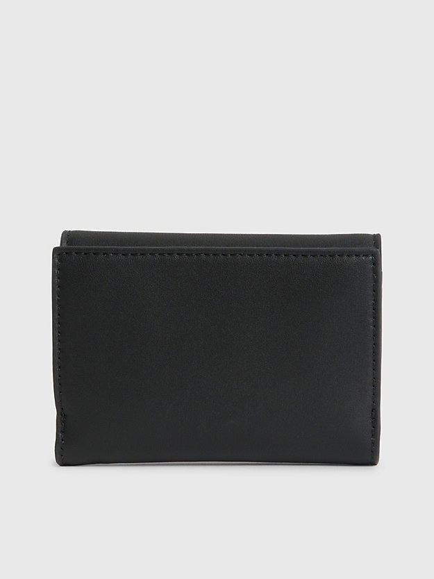 CK BLACK Small Recycled RFID Trifold Wallet for women CALVIN KLEIN