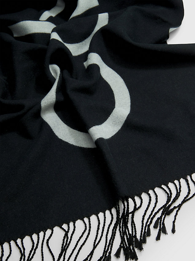 black logo scarf for women calvin klein