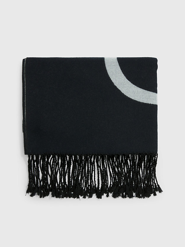 bufanda con logo black de mujer calvin klein
