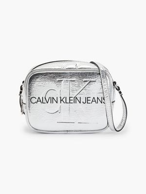 Calvin Klein Silver Crossbody Leather Bag Purse – redrum comics