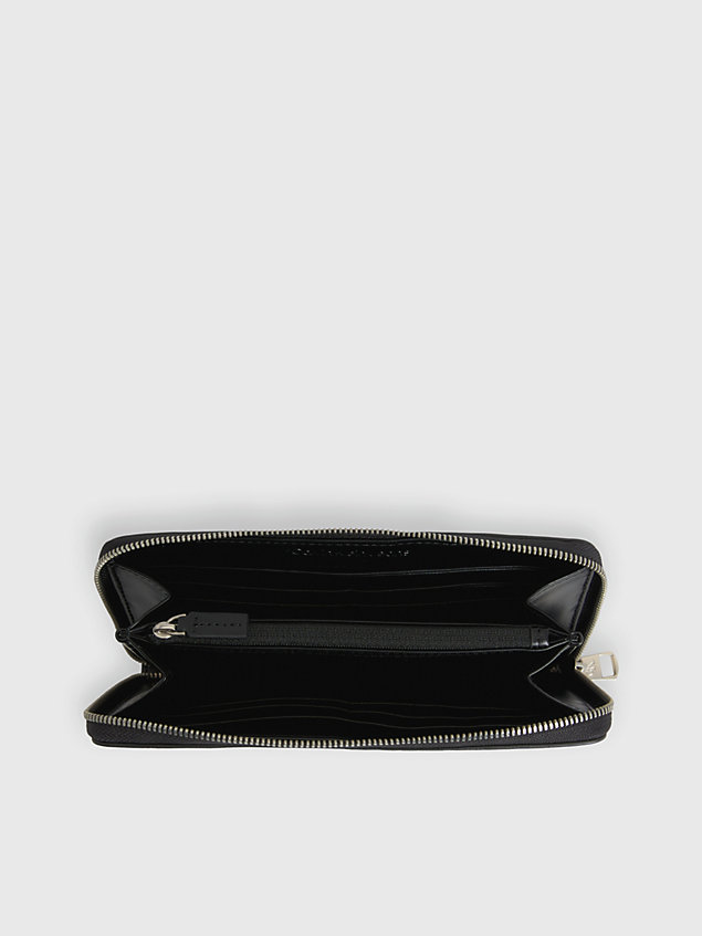 portefeuille zippé avec logo black pour femmes calvin klein jeans