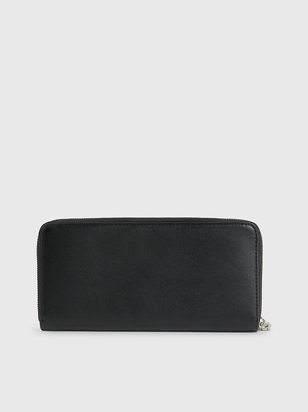 black with rose rfid zip around wallet for women calvin klein jeans
