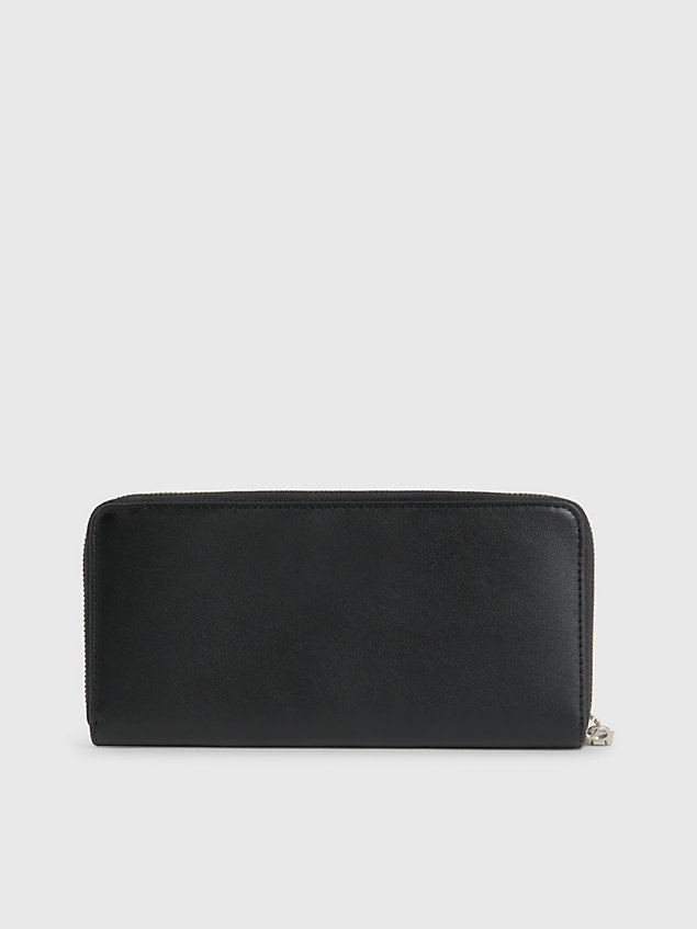 black portfel z logo i zamkiem wokół dla kobiety - calvin klein jeans