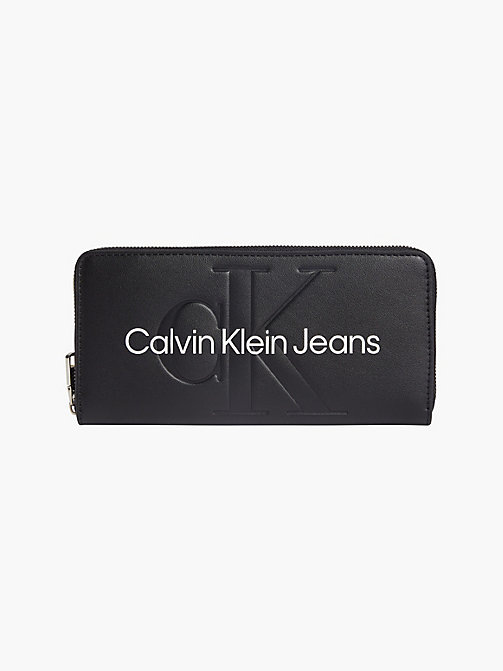 Marque  Calvin KleinCalvin Klein Portefeuille 3 Volets pour Femme Noir 