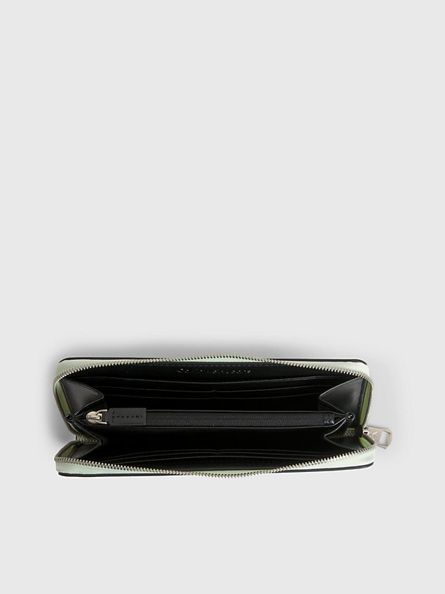 green rfid zip around wallet for women calvin klein jeans