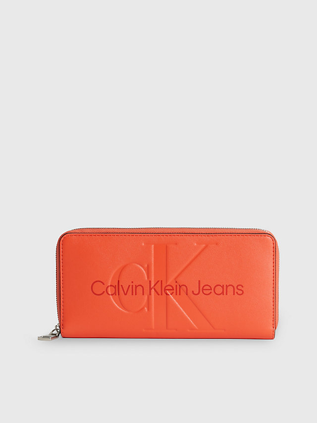 Poppy Logo-Portemonnaie Mit Rundum-Reißverschluss undefined Damen Calvin Klein