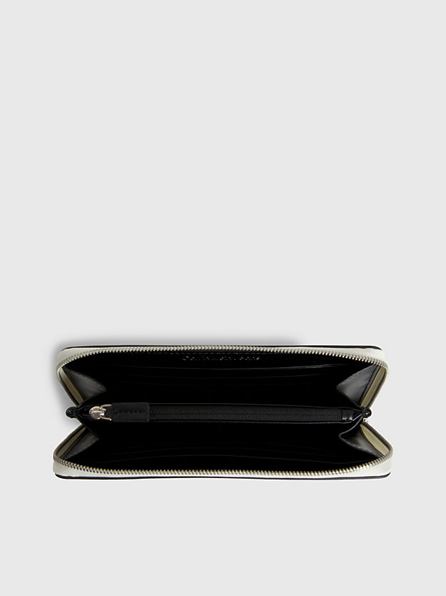 portefeuille zippé avec logo ivory pour femmes calvin klein jeans