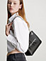 black/metallic logo convertible shoulder bag for women calvin klein jeans