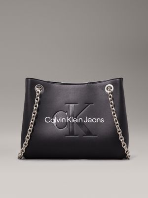 borsa da spalla convertibile black da donne calvin klein jeans