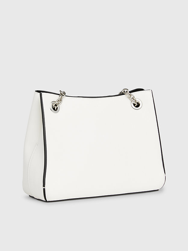 white/silver logo convertible shoulder bag for women calvin klein jeans