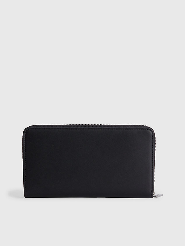 black duży portfel z blokadą rfid dla kobiety - calvin klein