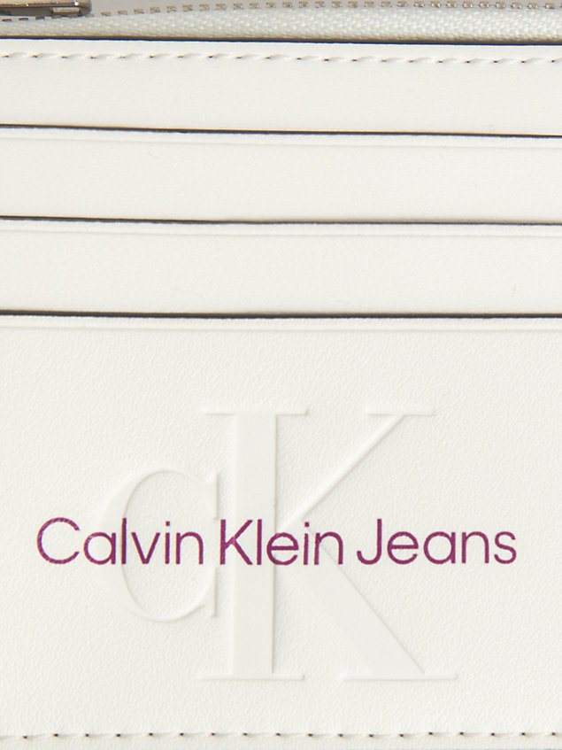 porte-cartes white pour femmes calvin klein jeans