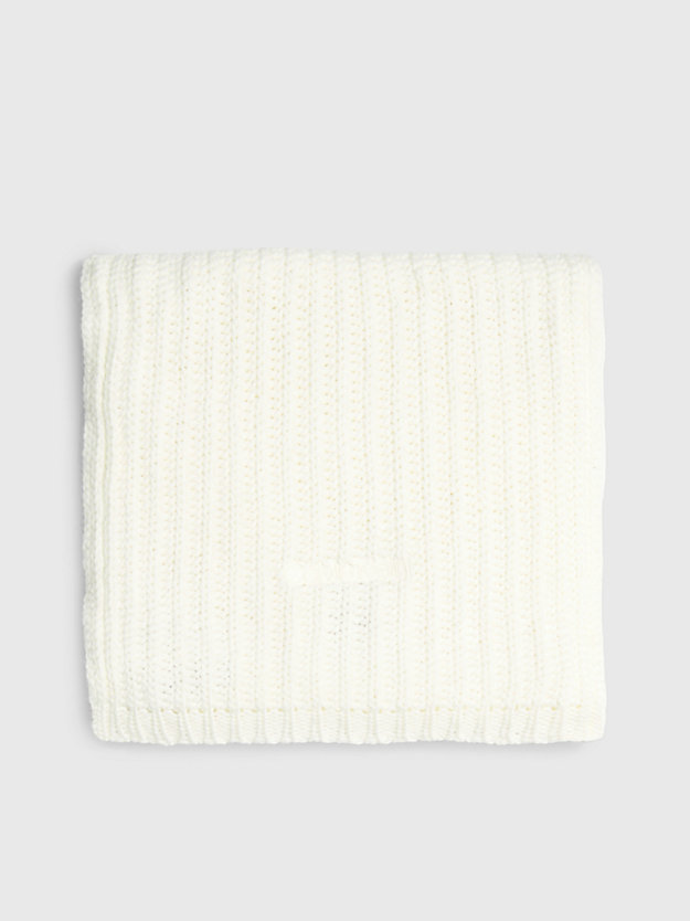 marshmallow cotton wool blend scarf for women calvin klein
