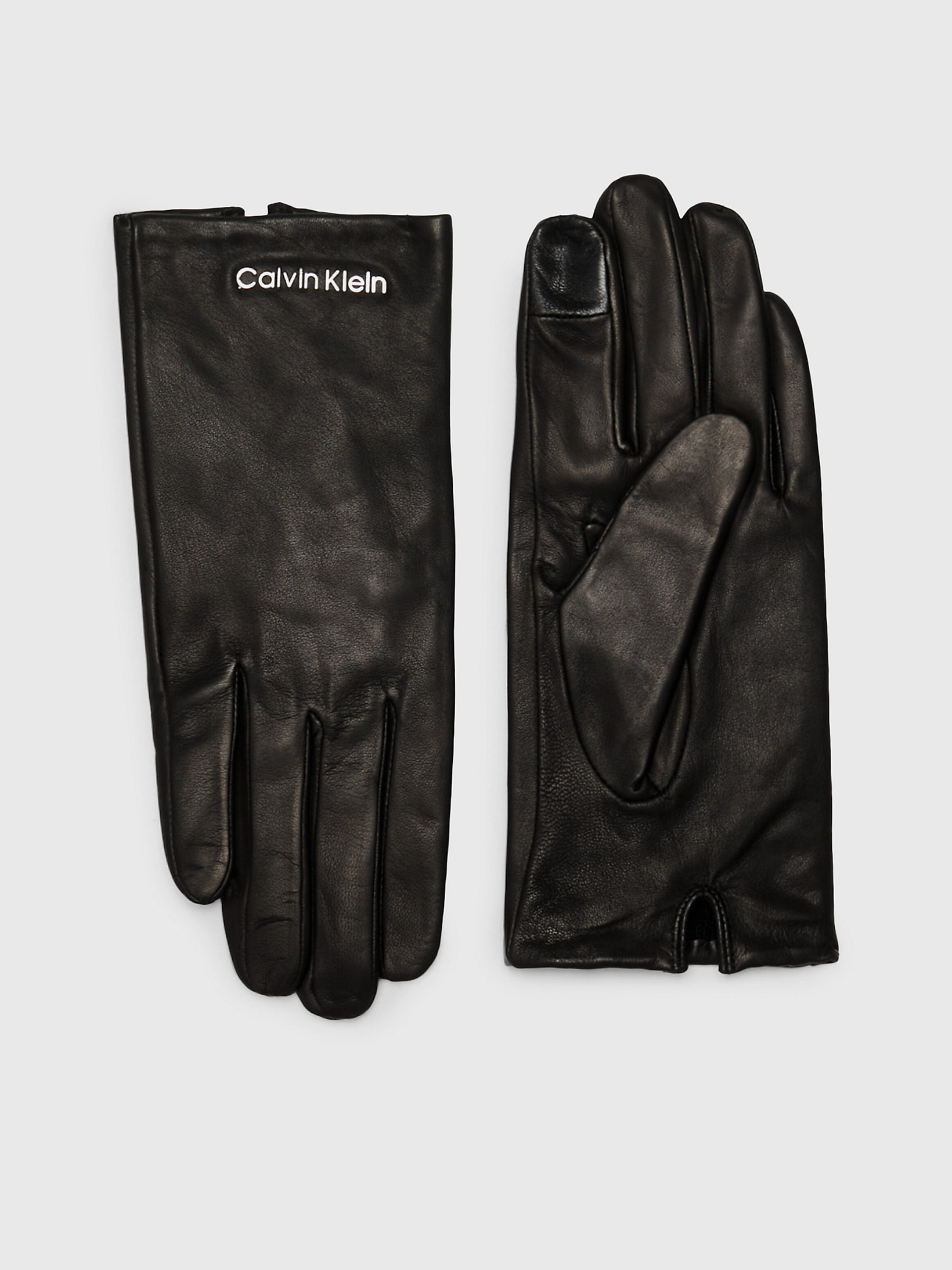 CK Black Leather Gloves undefined women Calvin Klein