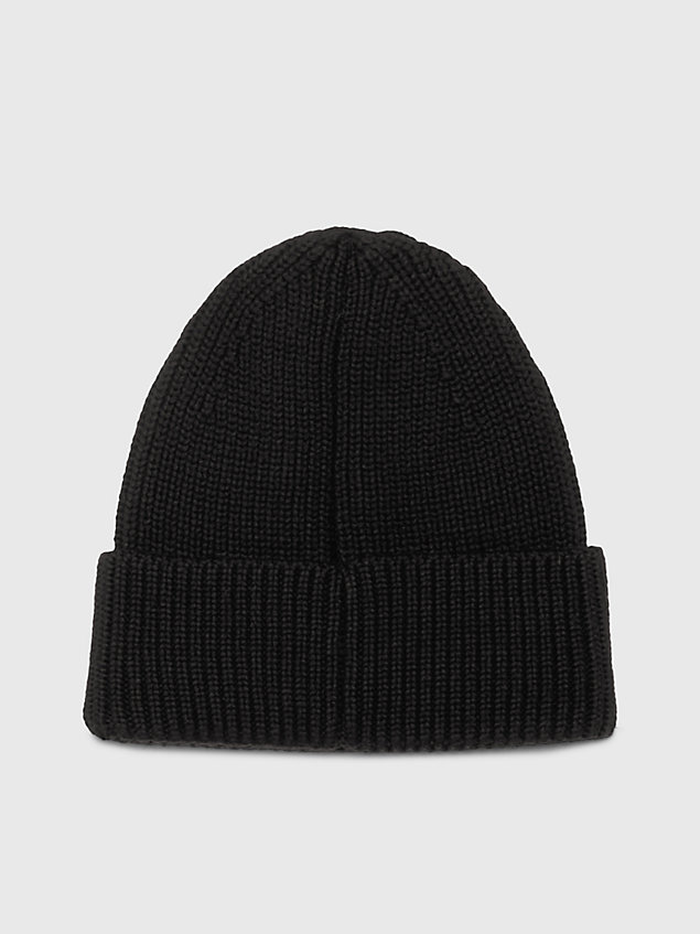 black czapka bawełniana dla kobiety - calvin klein