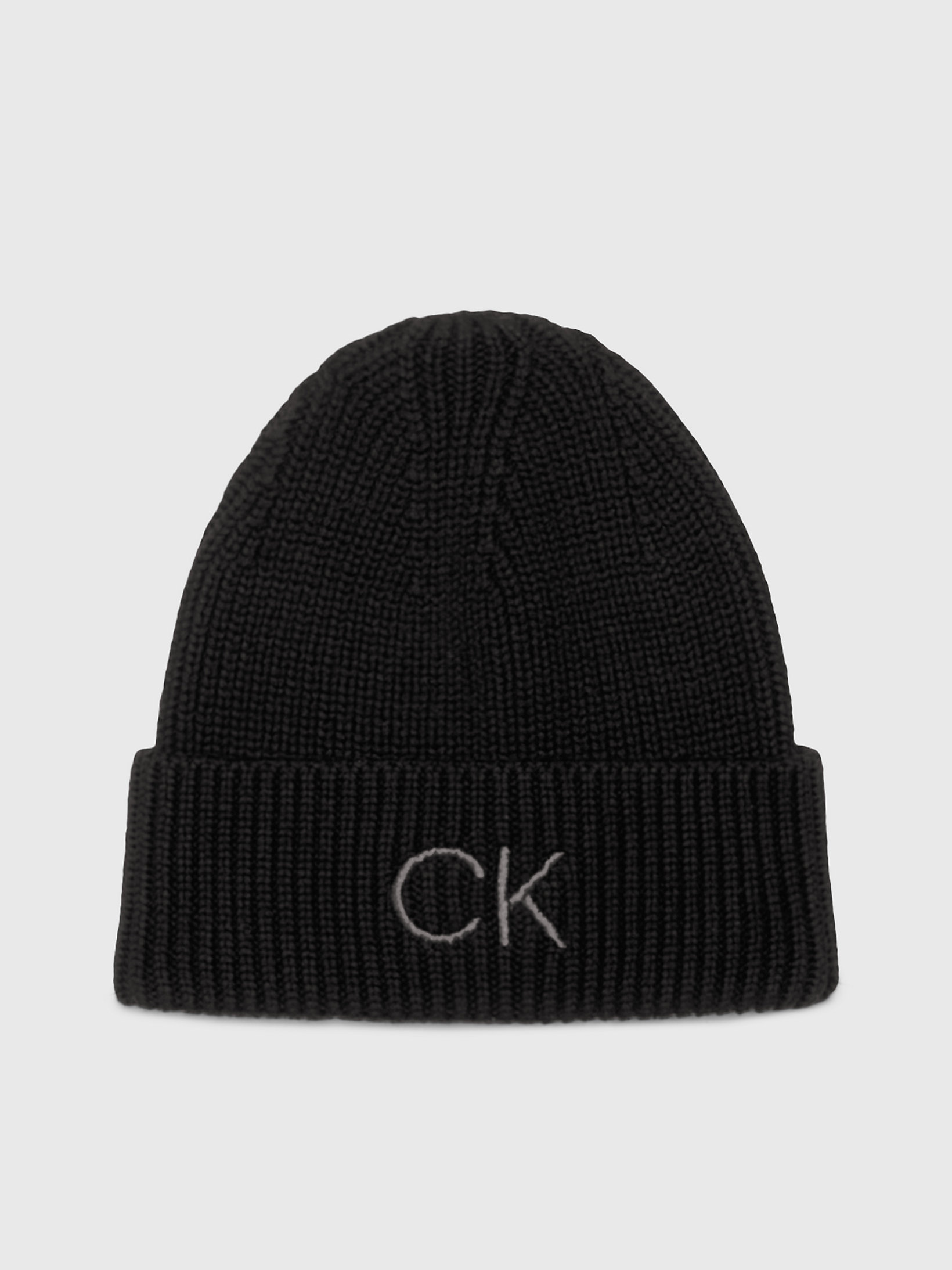 CK Black Organic Cotton Blend Beanie undefined women Calvin Klein