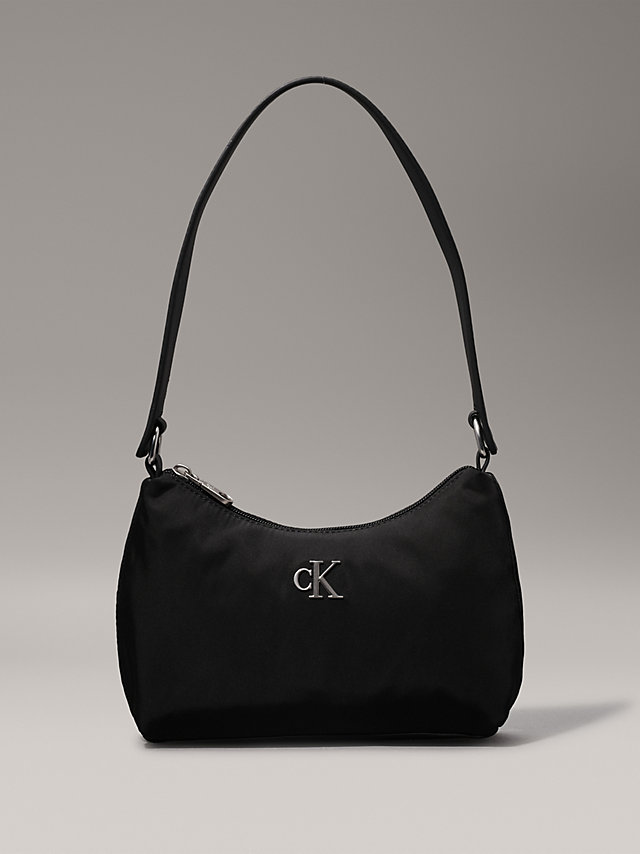 Black Recycled Shoulder Bag undefined women Calvin Klein