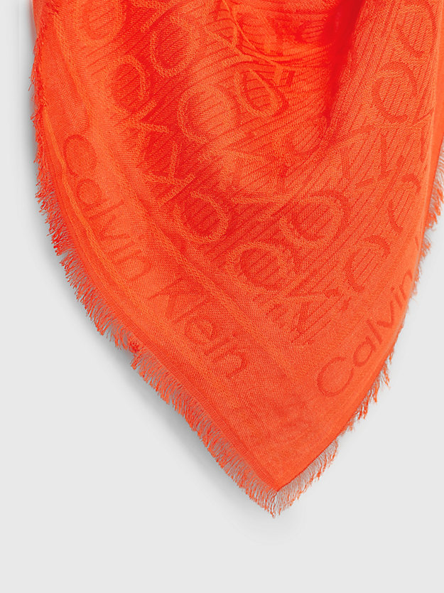 flame jacquard sjaal met logo voor dames - calvin klein