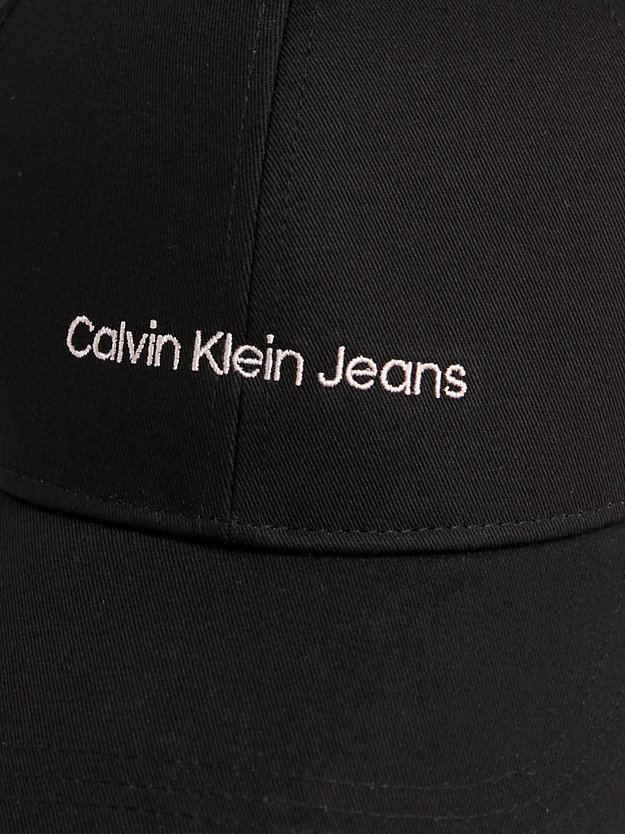 gorra de sarga black/pale conch de mujeres calvin klein jeans