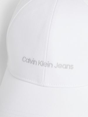 white/silver logo twill cap for women calvin klein jeans