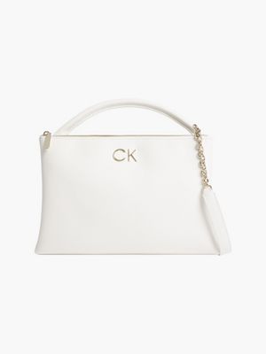  handtasche aus recyceltem kunstleder für damen - calvin klein