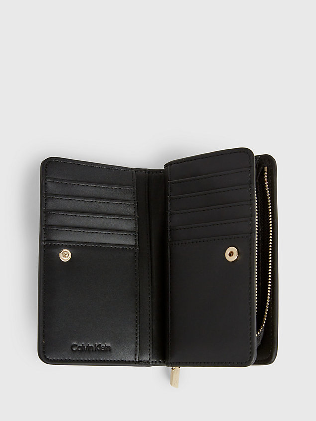 cartera pequeña con compartimento para billetes y monedero black de mujer calvin klein