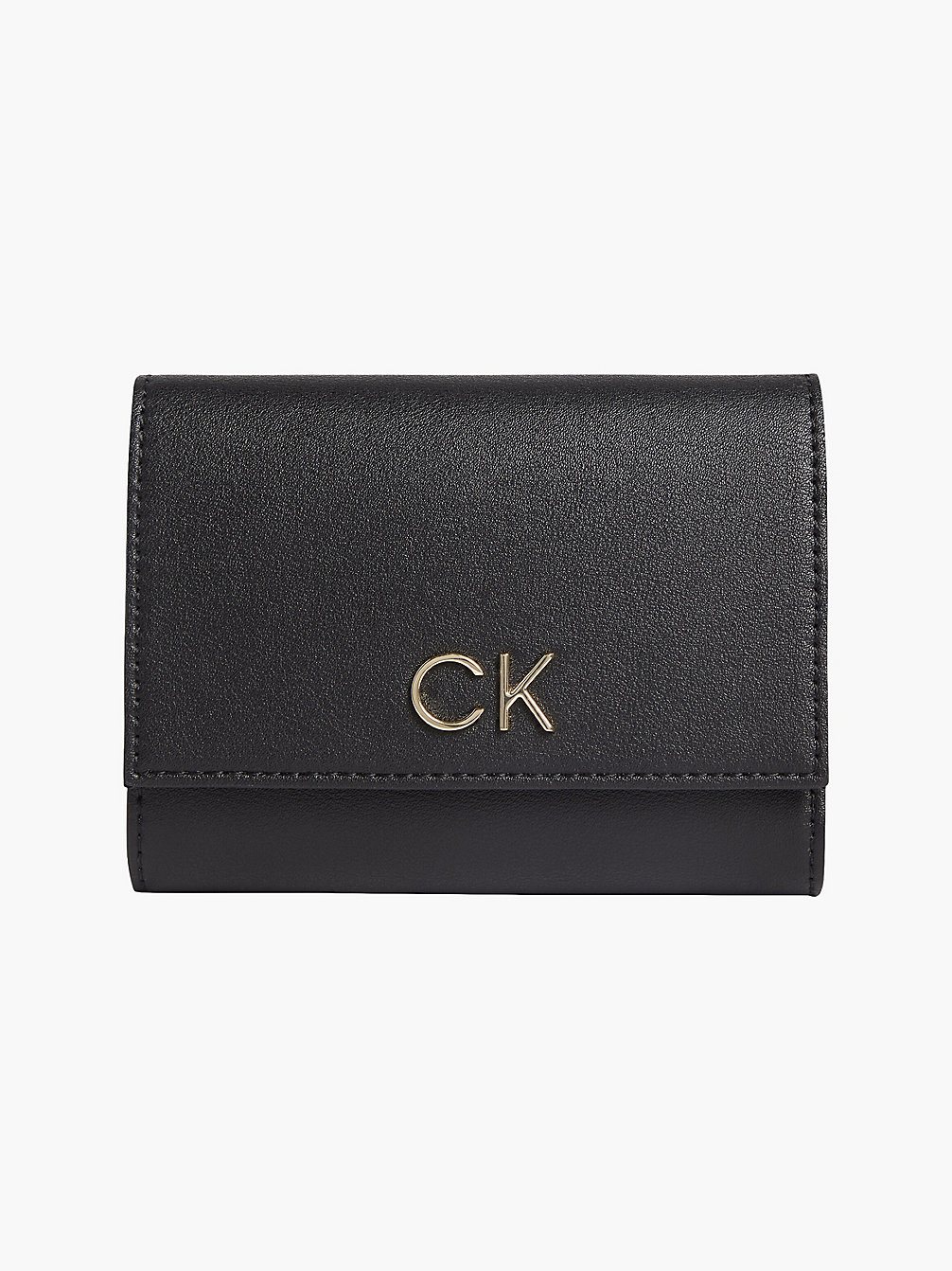CK BLACK Recycled Faux Leather Trifold Rfid Wallet undefined women Calvin Klein