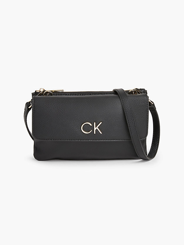 CK BLACK Flat Crossbody Bag for women CALVIN KLEIN