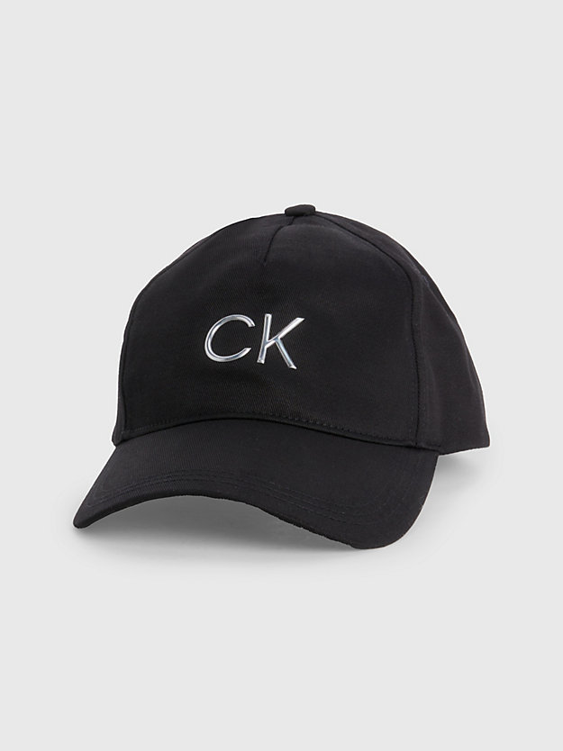 ck black logo cap for women calvin klein