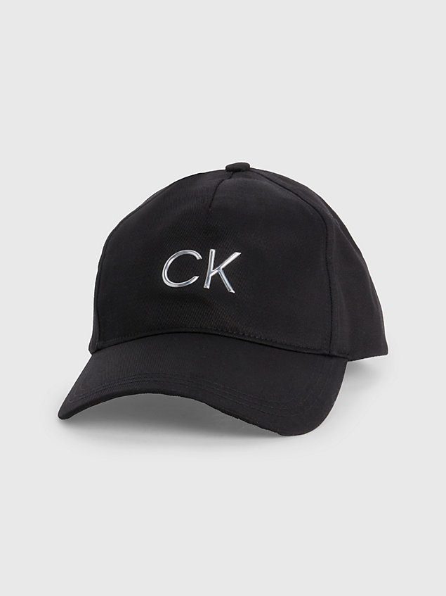 black logo cap for women calvin klein