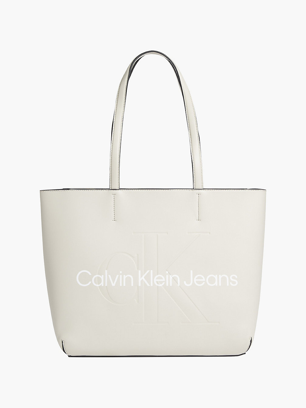 EGGSHELL Monogram Tote Bag undefined dames Calvin Klein