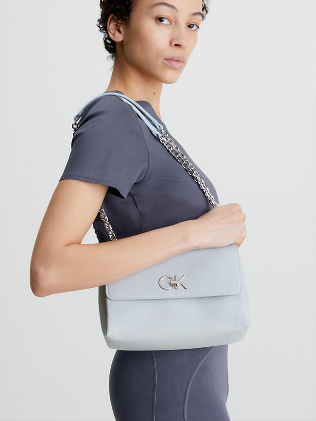 pearl blue recycled convertible shoulder bag for women calvin klein