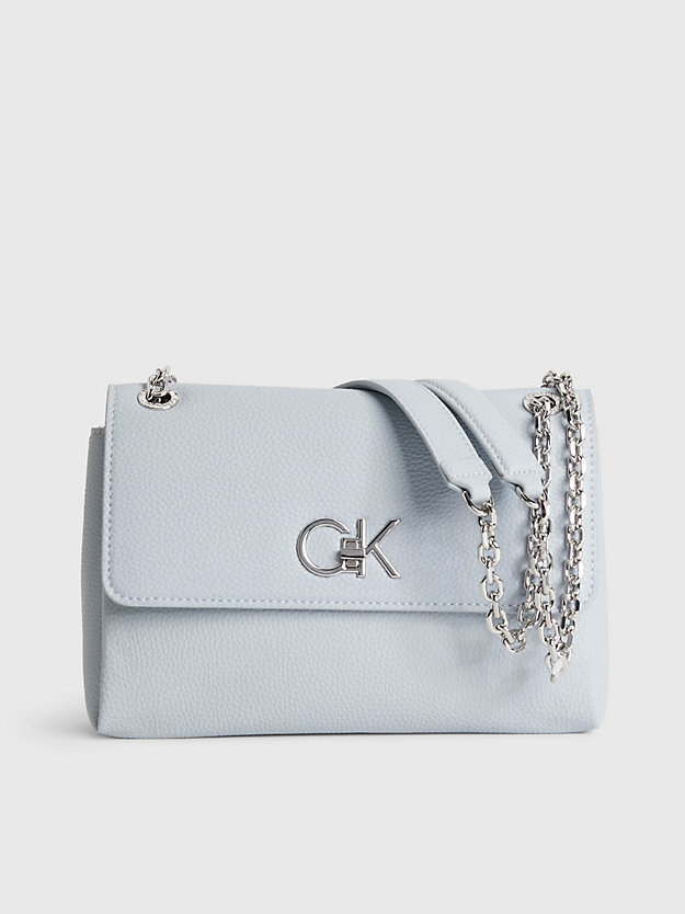 pearl blue recycled convertible shoulder bag for women calvin klein
