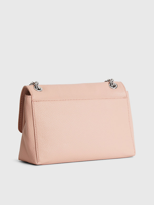 pink recycled convertible shoulder bag for women calvin klein