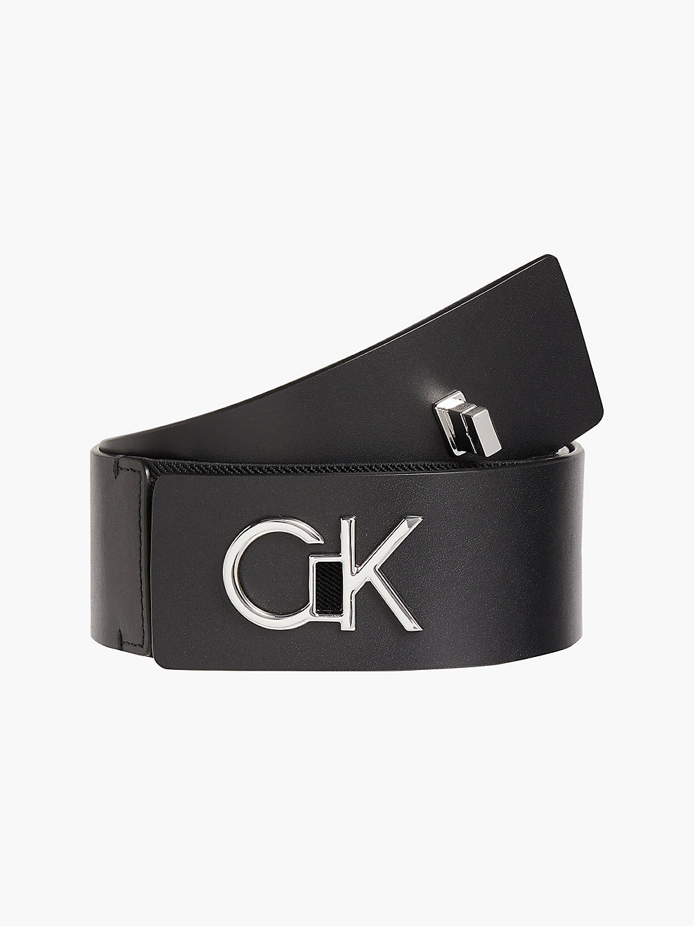 CK BLACK Ceinture Large Taille Haute En Cuir undefined femmes Calvin Klein