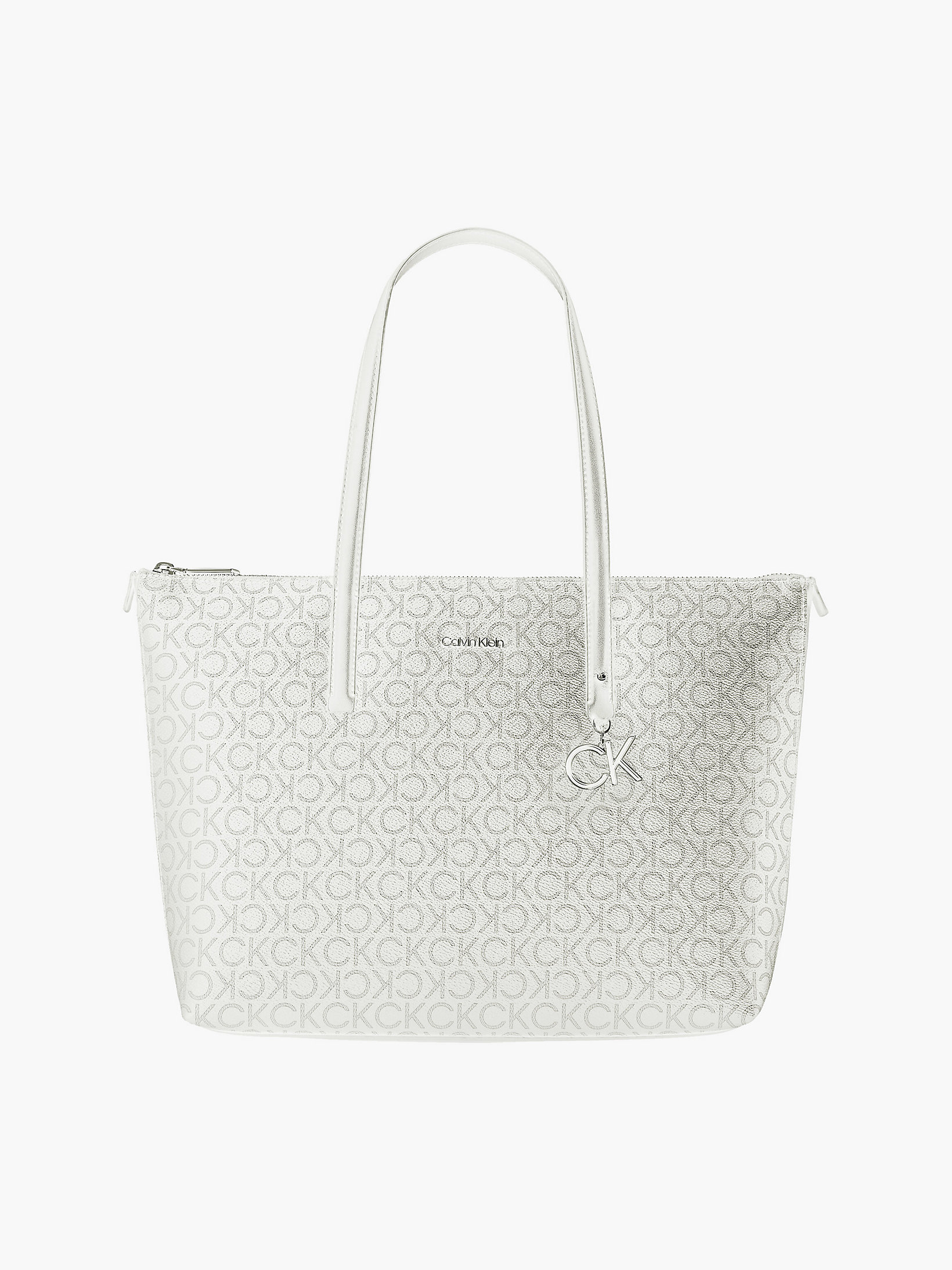 White Mono Large Recycled Tote Bag undefined women Calvin Klein