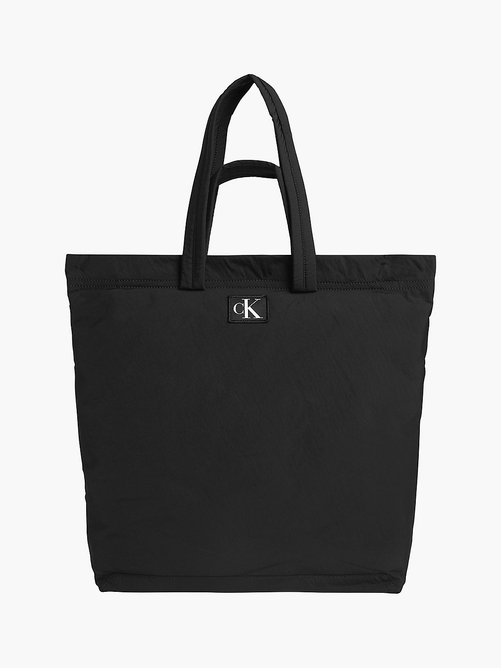 BLACK Large Recycled Nylon Tote Bag undefined women Calvin Klein