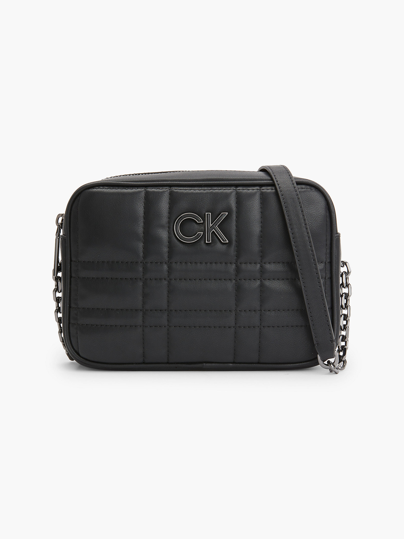 CK Black Recycled Quilted Crossbody Bag undefined women Calvin Klein