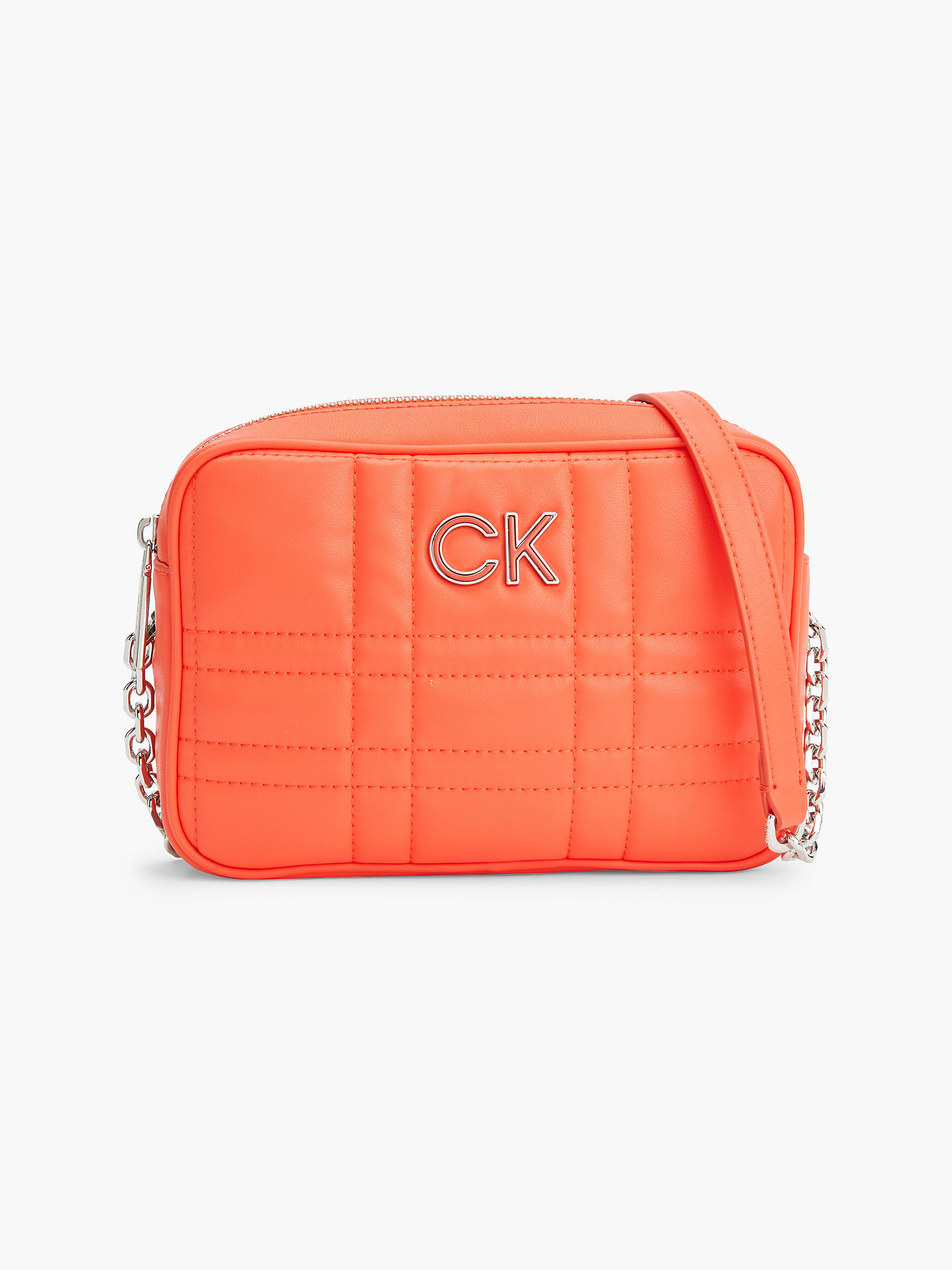Deep Orange > Стеганая сумка через плечо из переработанного материала > undefined Женщины - Calvin Klein