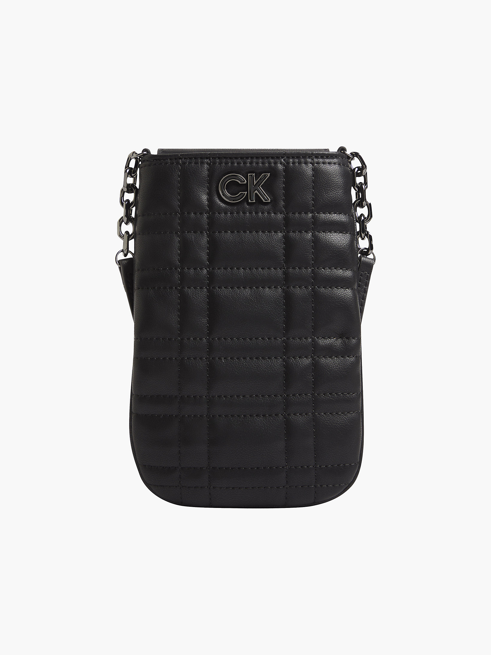 CK Black Recycled Quilted Phone Bag undefined women Calvin Klein
