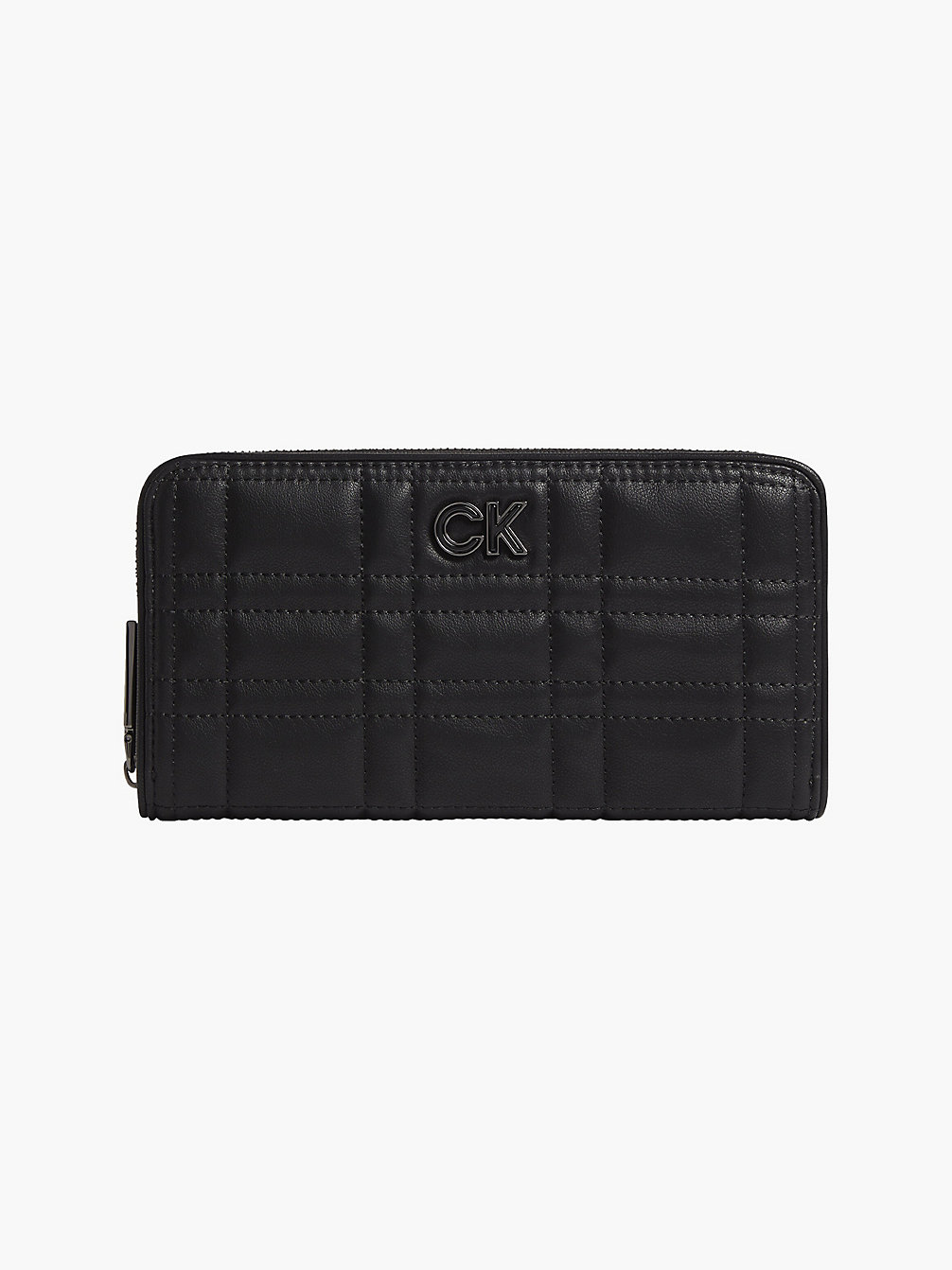 CK BLACK Gestepptes Großes Portemonnaie Mit Rundum-Reißverschluss Aus Recyceltem Material undefined Damen Calvin Klein