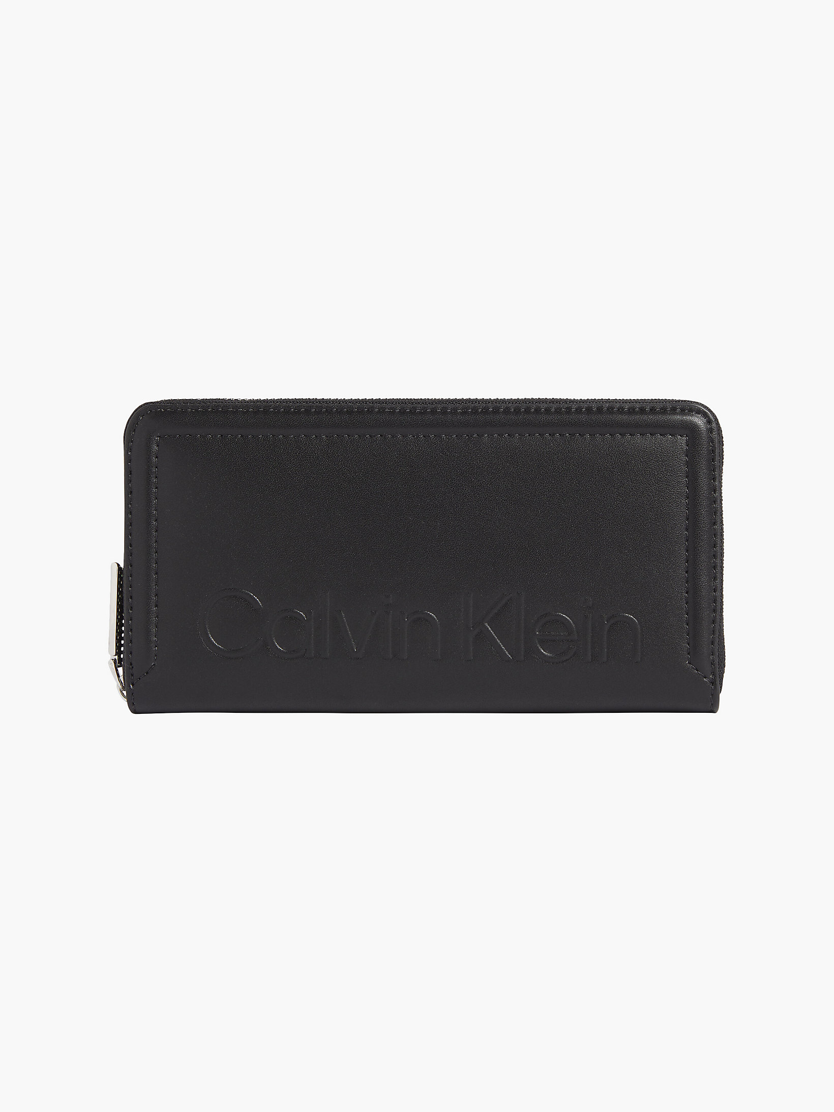 CK Black Large Recycled Zip Around Wallet undefined women Calvin Klein