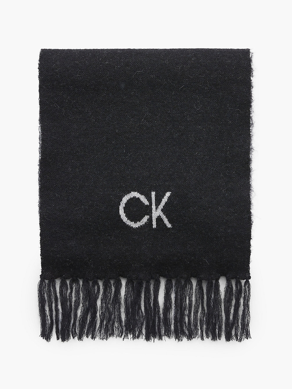 CK BLACK Wool Blend Logo Scarf undefined women Calvin Klein