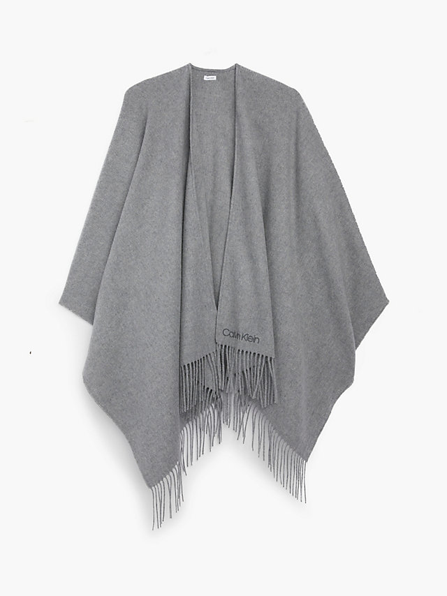 Cement Recycled Wool Poncho undefined women Calvin Klein