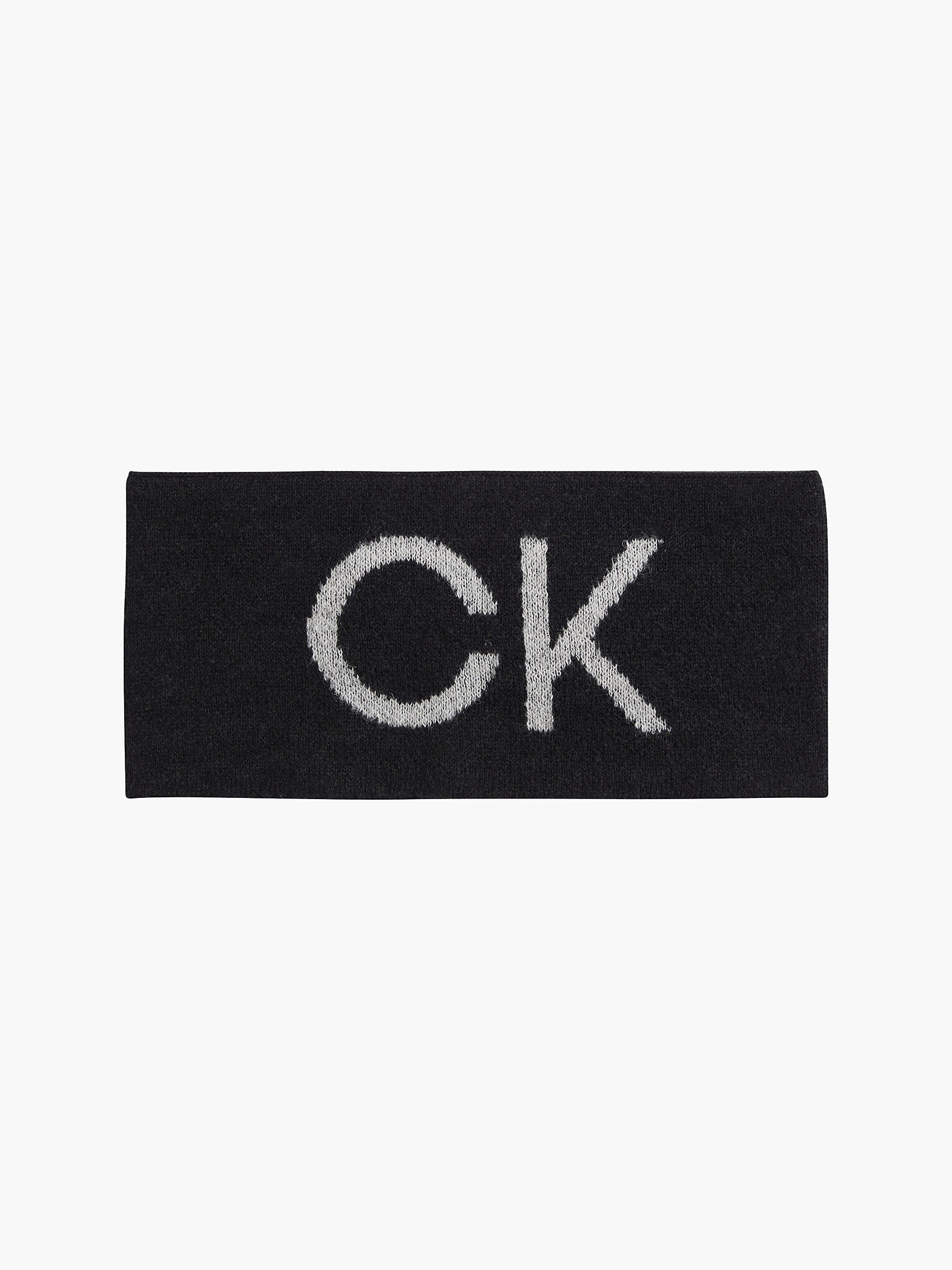 CK Black Wool Blend Headband undefined women Calvin Klein