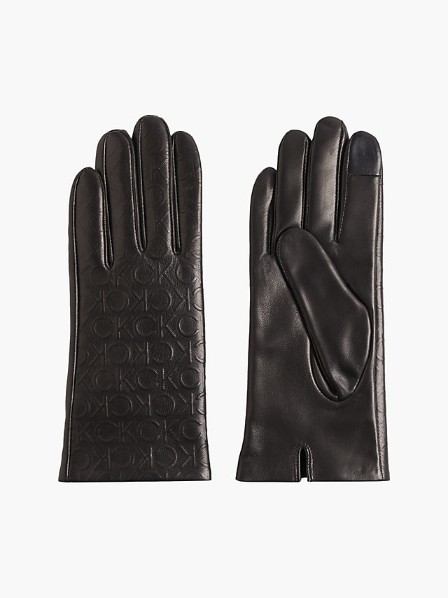 CK Black > Кожаные перчатки с логотипом > undefined Женщины - Calvin Klein