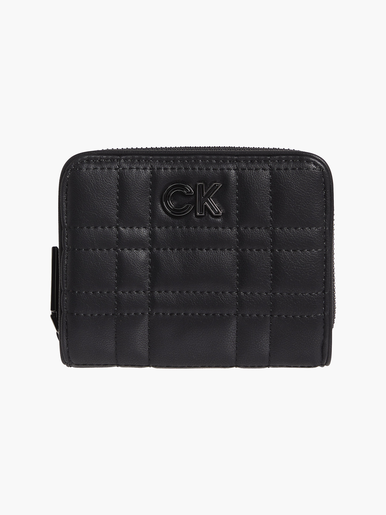 CK Black Gestepptes Portemonnaie Mit Rundum-Reißverschluss Aus Recyceltem Material undefined Damen Calvin Klein