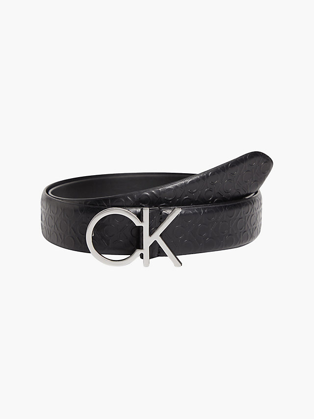 Cintura In Pelle Con Logo > CK Black > undefined donna > Calvin Klein