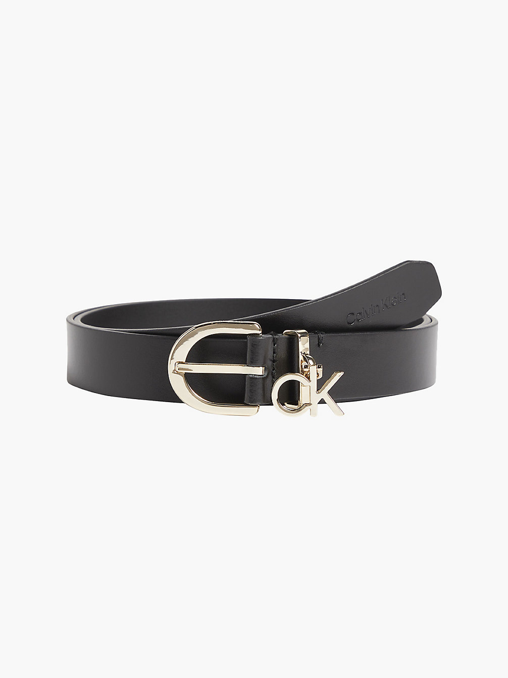 CK BLACK Cintura In Pelle Con Logo undefined donna Calvin Klein