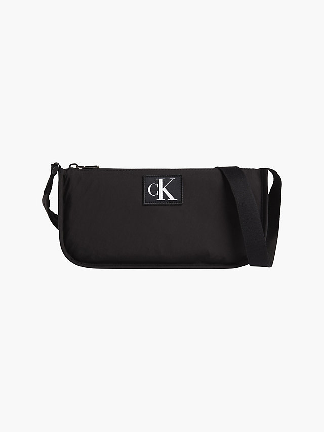 Black Recycled Nylon Shoulder Bag undefined women Calvin Klein